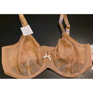 36 DDDD Chantelle Seductive Lift Bra Beige New Tags Pretty French Lingerie $84